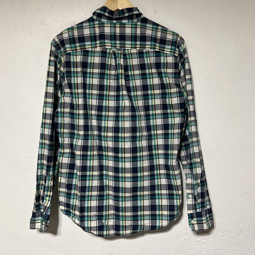 American Eagle Athletic Fit Sz. M Mens Casual Button-Down Shirt Blue/Green - Picture 6 of 14